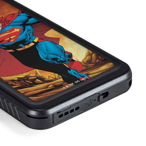DC Comics Superman Action Pose Art By Jim Lee Galaxy S23 Plus Waterproof Case