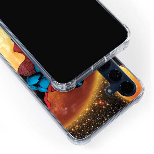 DC Comics Superman Action Pose Art By Jim Lee Galaxy S24 Clear Case