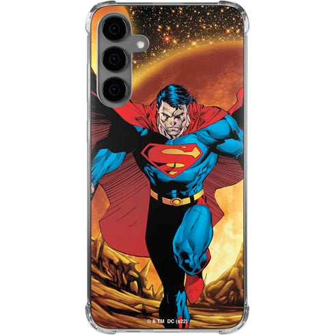DC Comics Superman Action Pose Art By Jim Lee Galaxy S24 Plus Clear Case