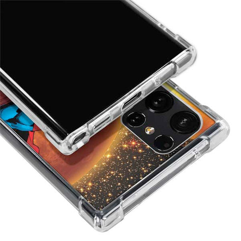 DC Comics Superman Action Pose Art By Jim Lee Galaxy S24 Ultra Clear Case