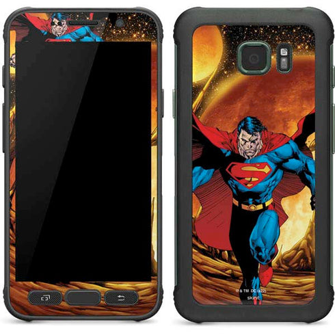 DC Comics Superman Action Pose Art By Jim Lee Galaxy S7 Active Skin