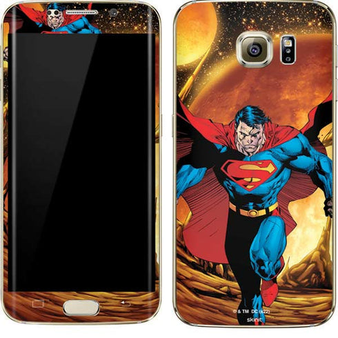 DC Comics Superman Action Pose Art By Jim Lee Galaxy S7 Edge Skin
