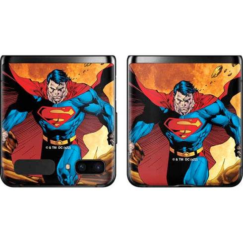 DC Comics Superman Action Pose Art By Jim Lee Galaxy Z Flip Skin