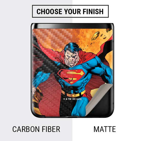 DC Comics Superman Action Pose Art By Jim Lee Galaxy Z Flip Skin