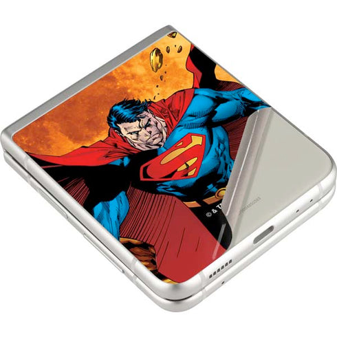DC Comics Superman Action Pose Art By Jim Lee Galaxy Z Flip3 5G Skin