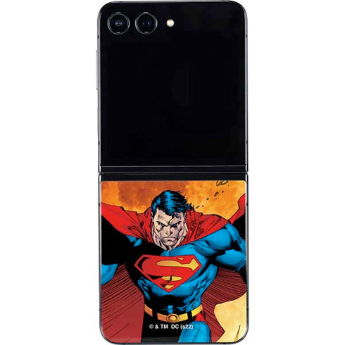DC Comics Superman Action Pose Art By Jim Lee Galaxy Z Flip5 5G Skin