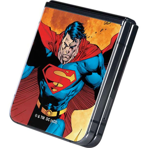 DC Comics Superman Action Pose Art By Jim Lee Galaxy Z Flip5 5G Skin