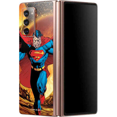 DC Comics Superman Action Pose Art By Jim Lee Galaxy Z Fold2 5G Skin