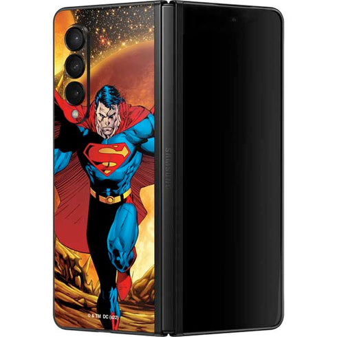 DC Comics Superman Action Pose Art By Jim Lee Galaxy Z Fold3 5G Skin