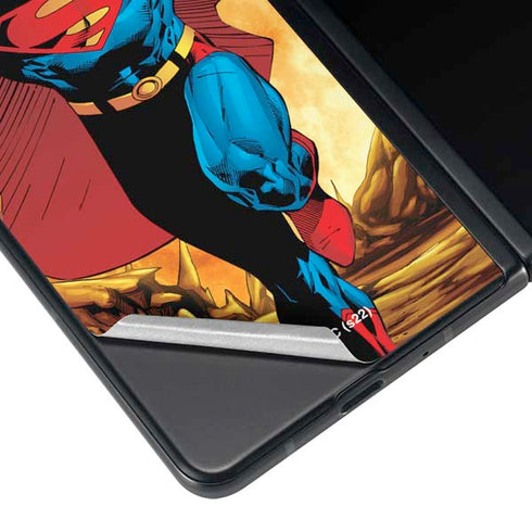 DC Comics Superman Action Pose Art By Jim Lee Galaxy Z Fold4 5G Skin