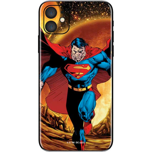 DC Comics Superman Action Pose Art By Jim Lee iPhone 11 Skin