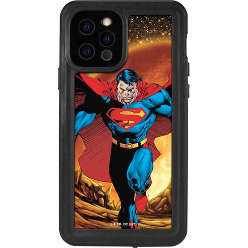 DC Comics Superman Action Pose Art By Jim Lee iPhone 12 Pro Waterproof Case