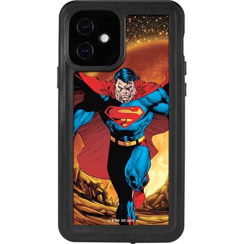 DC Comics Superman Action Pose Art By Jim Lee iPhone 12 Waterproof Case
