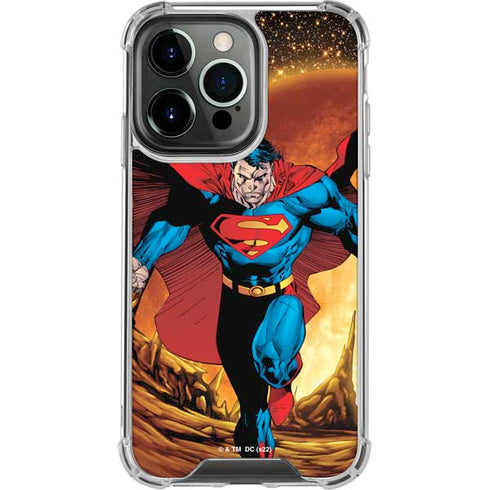 DC Comics Superman Action Pose Art By Jim Lee iPhone 13 Pro Clear Case