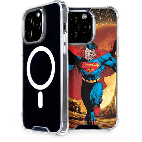 DC Comics Superman Action Pose Art By Jim Lee iPhone 14 Pro MagSafe Case