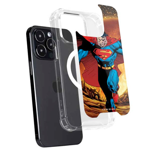 DC Comics Superman Action Pose Art By Jim Lee iPhone 15 Pro MagSafe Case