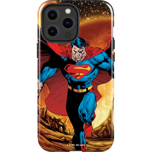 DC Comics Superman Action Pose Art By Jim Lee iPhone 15 Pro Max Impact Case