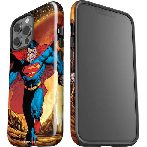 DC Comics Superman Action Pose Art By Jim Lee iPhone 15 Pro Max Impact Case