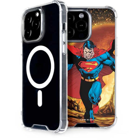 DC Comics Superman Action Pose Art By Jim Lee iPhone 14 Pro Max MagSafe Case