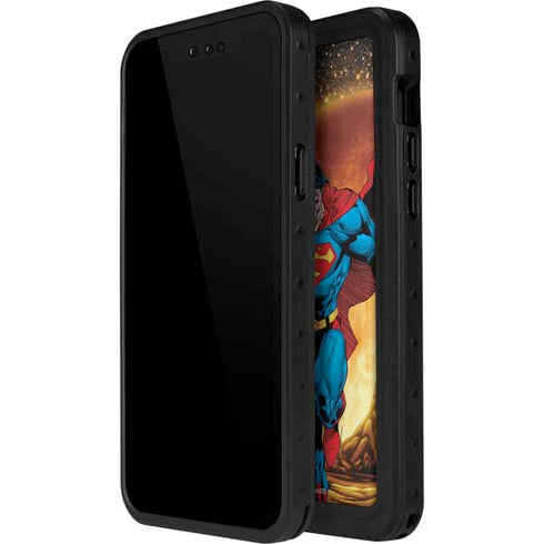 DC Comics Superman Action Pose Art By Jim Lee iPhone 14 Pro Max Waterproof Case