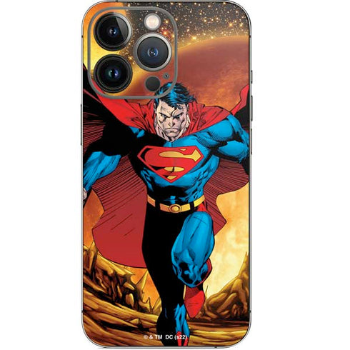 DC Comics Superman Action Pose Art By Jim Lee iPhone 14 Pro Skin