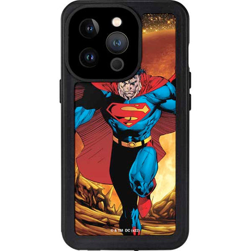 DC Comics Superman Action Pose Art By Jim Lee iPhone 14 Pro Waterproof Case