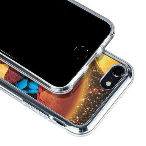 DC Comics Superman Action Pose Art By Jim Lee iPhone SE (2nd & 3rd Gen) Clear Case