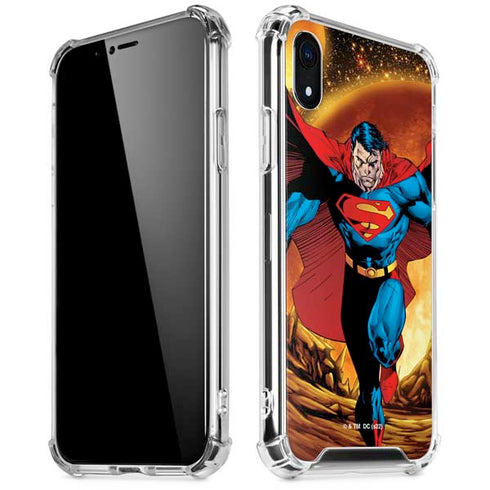 DC Comics Superman Action Pose Art By Jim Lee iPhone XR Clear Case