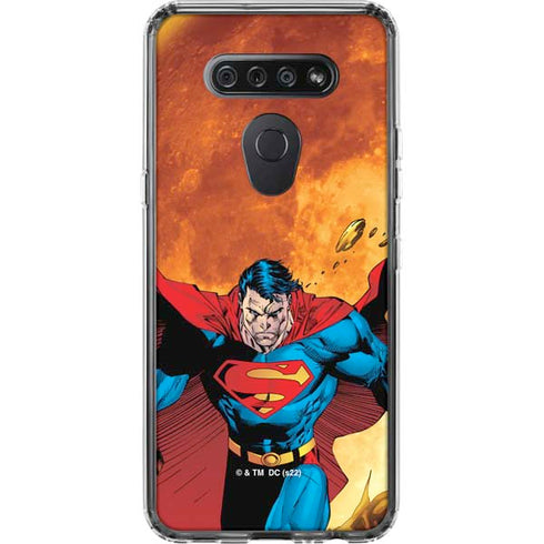 DC Comics Superman Action Pose Art By Jim Lee LG K51/Q51 Clear Case