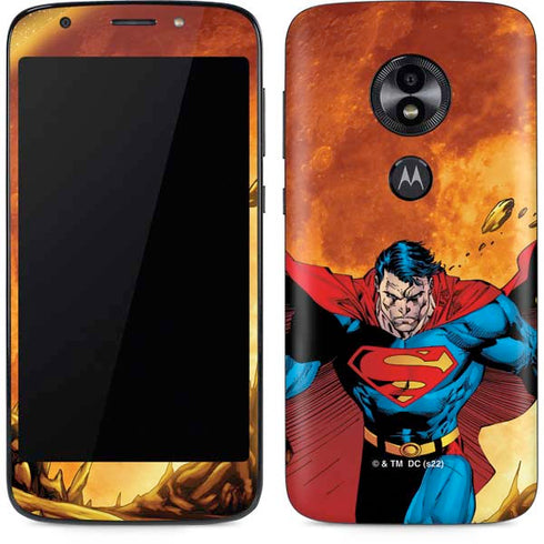 DC Comics Superman Action Pose Art By Jim Lee Moto E5 Play Skin