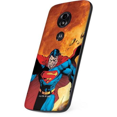 DC Comics Superman Action Pose Art By Jim Lee Moto E5 Play Skin