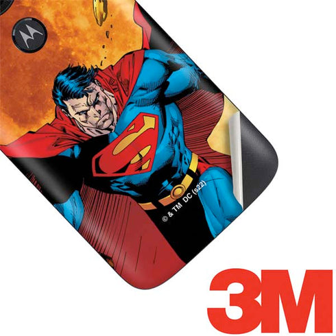 DC Comics Superman Action Pose Art By Jim Lee Moto E5 Play Skin