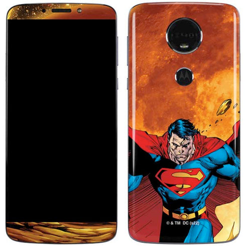 DC Comics Superman Action Pose Art By Jim Lee Moto E5 Plus Skin