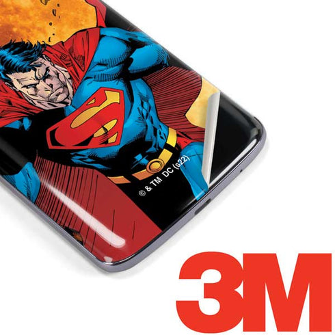 DC Comics Superman Action Pose Art By Jim Lee Moto E5 Plus Skin