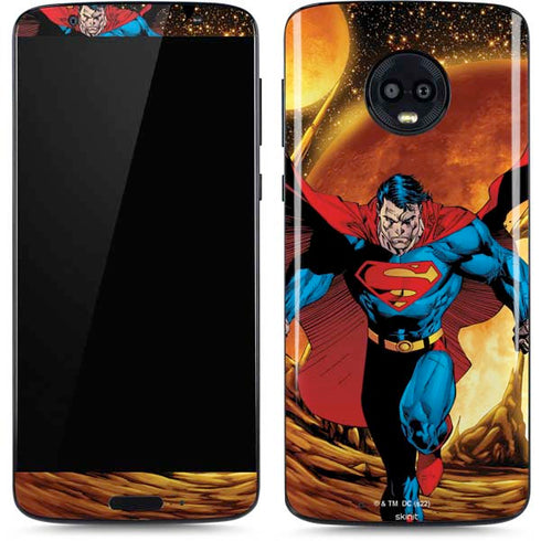 DC Comics Superman Action Pose Art By Jim Lee Moto G6 Skin