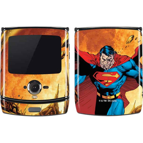 DC Comics Superman Action Pose Art By Jim Lee Motorola RAZR Skin