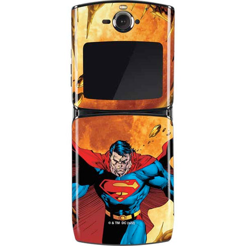 DC Comics Superman Action Pose Art By Jim Lee Motorola RAZR Skin