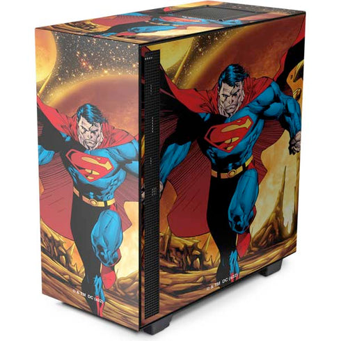 DC Comics Superman Action Pose Art By Jim Lee NZXT H510 Compact ATX Mid-Tower Case Skin