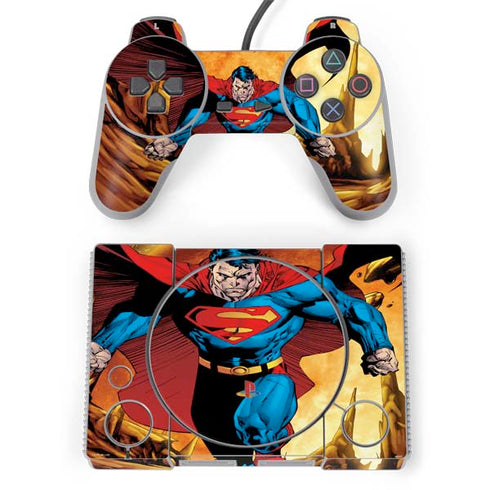 DC Comics Superman Action Pose Art By Jim Lee PlayStation Classic Bundle Skin