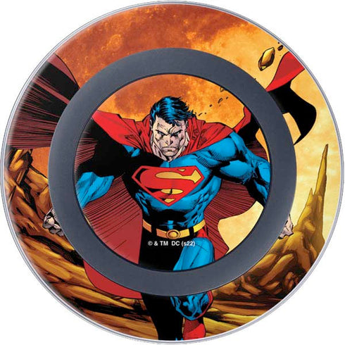 DC Comics Superman Action Pose Art By Jim Lee Wireless Charger Skin