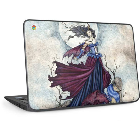 The Moon is Calling Fairy and Dragon by Amy Brown HP Chromebook Skin
