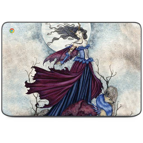 The Moon is Calling Fairy and Dragon by Amy Brown HP Chromebook Skin