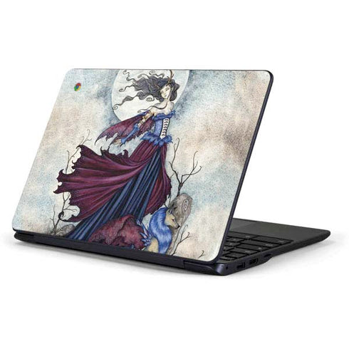 Amy Brown The Moon is Calling Fairy and Dragon Samsung Chromebook Skin