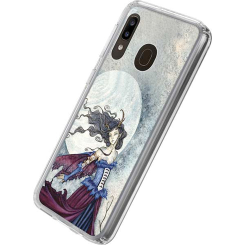 Amy Brown The Moon is Calling Fairy and Dragon Galaxy A20 Clear Case