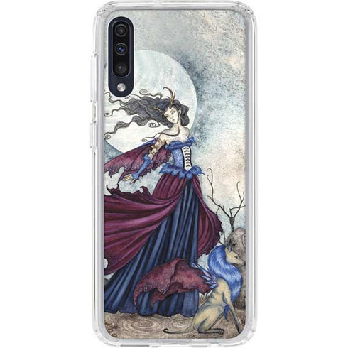 Amy Brown The Moon is Calling Fairy and Dragon Galaxy A50 Clear Case