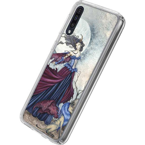 Amy Brown The Moon is Calling Fairy and Dragon Galaxy A50 Clear Case