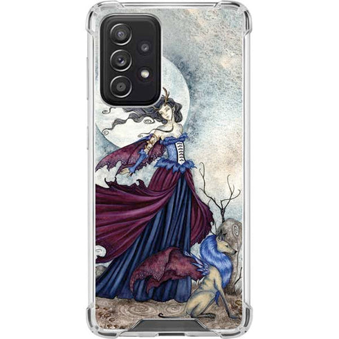 Amy Brown The Moon is Calling Fairy and Dragon Galaxy A52 5G Clear Case