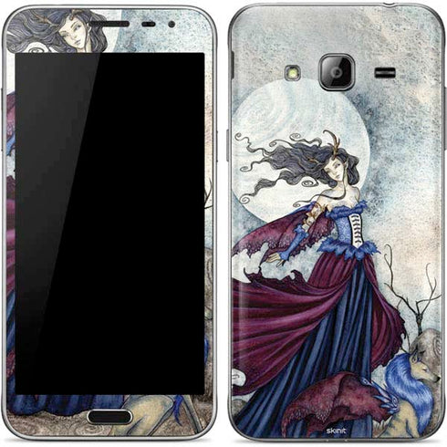 Amy Brown The Moon is Calling Fairy and Dragon Galaxy J3 Skin