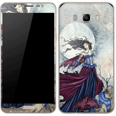 Amy Brown The Moon is Calling Fairy and Dragon Galaxy J7 Skin