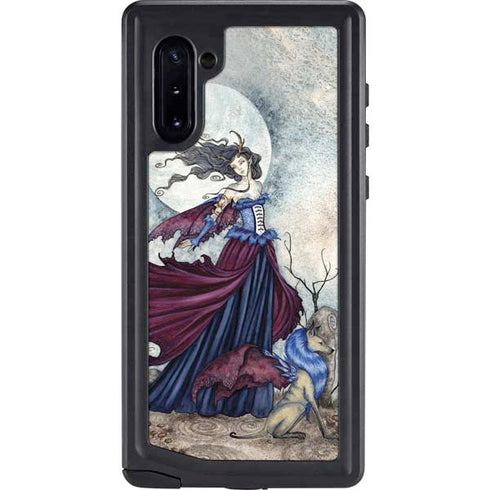 Amy Brown The Moon is Calling Fairy and Dragon Galaxy Note 10 Waterproof Case